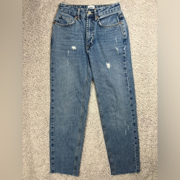 BDG Jeans Womens 24 Mom High Rise Cotton Raw Hem Casual Denim Urban Outfitters - Picture 1 of 3